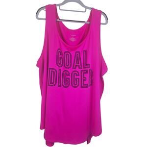Torrid Active Hot Pink "Goal Digger" Athletic Workout Hiking Tank Top 4 - 4X